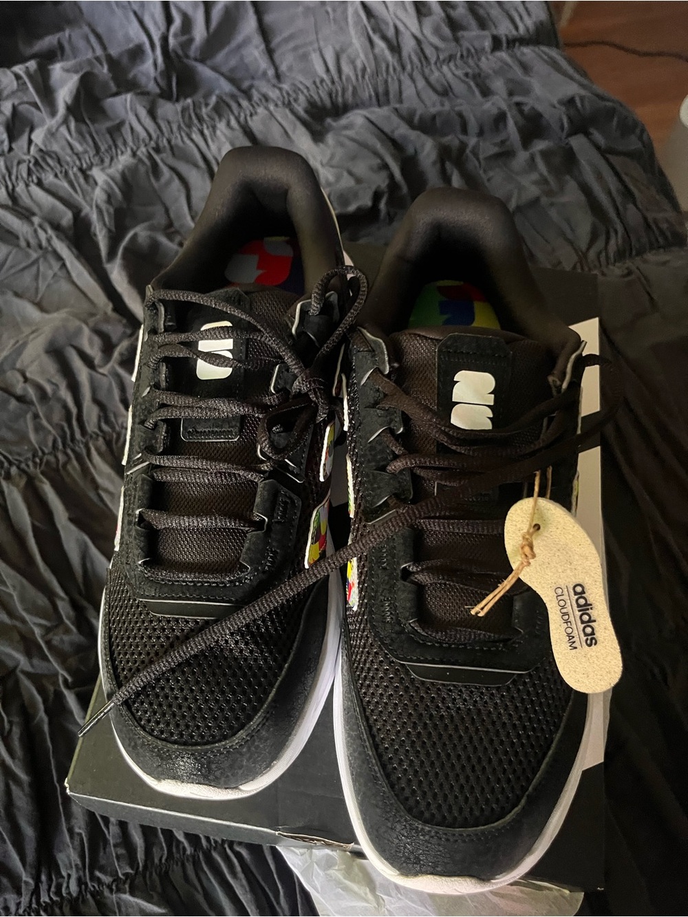 adidas Black Mesh & Suede Cloudfoam World Cup 2026 Sneakers